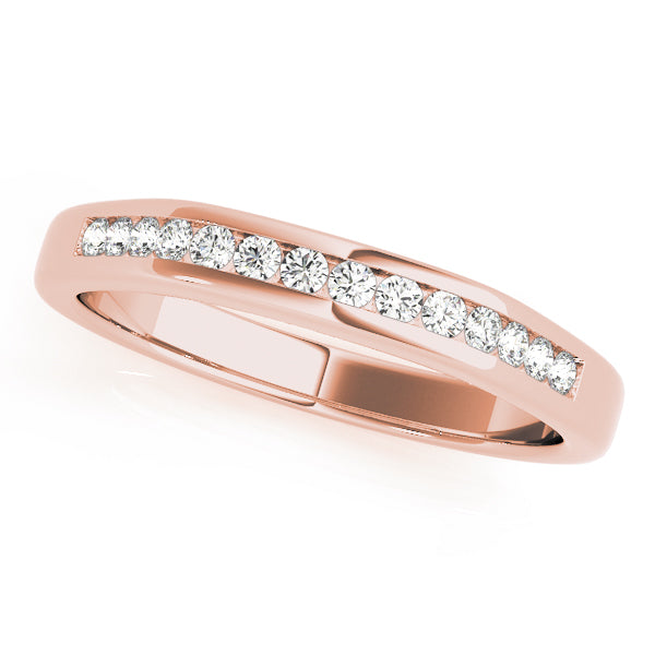 Channel Set Half Eternity Ring in Gold & Platinum