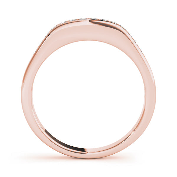 Channel Set Half Eternity Ring in Gold & Platinum