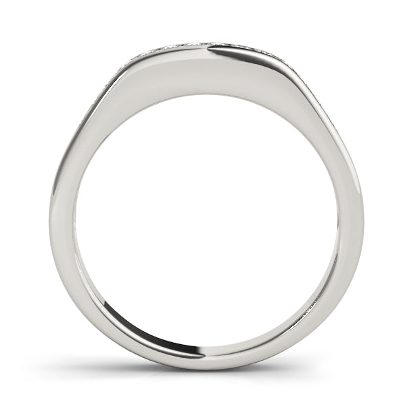 Channel Set Half Eternity Ring in Gold & Platinum