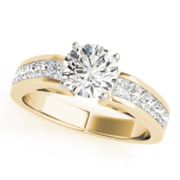 Iconic Fancy Shape Princess Diamond Engagement Ring in 10K/14K gold and platinum with certified lab-grown or natural diamonds