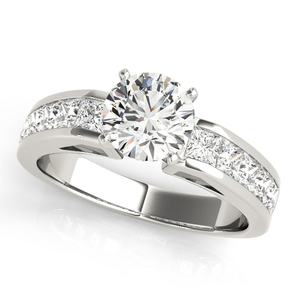 Iconic Fancy Shape Princess Diamond Engagement Ring in 10K/14K gold and platinum with certified lab-grown or natural diamonds
