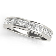 Fancy Princess Half Eternity Ring in Gold & Platinum