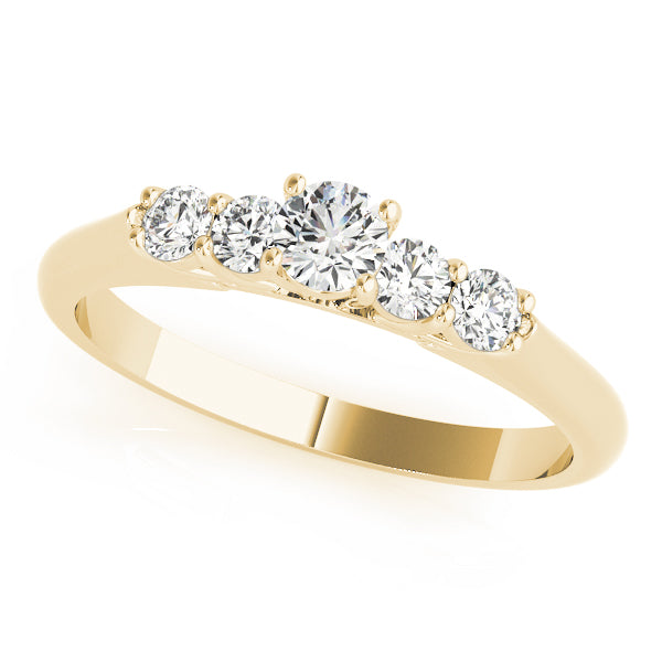Bespoke Prong-Set Round Diamond Engagement Ring in 10K/14K gold and platinum with certified lab-grown or natural diamonds