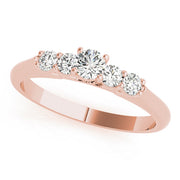 Bespoke Prong-Set Round Diamond Engagement Ring in 10K/14K gold and platinum with certified lab-grown or natural diamonds