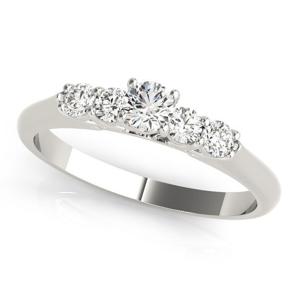 Bespoke Prong-Set Round Diamond Engagement Ring in 10K/14K gold and platinum with certified lab-grown or natural diamonds