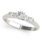 Bespoke Prong-Set Round Diamond Engagement Ring in 10K/14K gold and platinum with certified lab-grown or natural diamonds