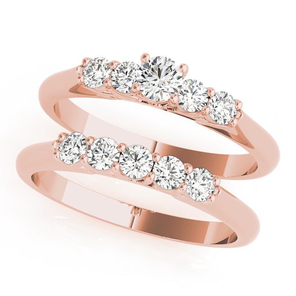 Bespoke Prong-Set Round Diamond Engagement Ring in 10K/14K gold and platinum with certified lab-grown or natural diamonds