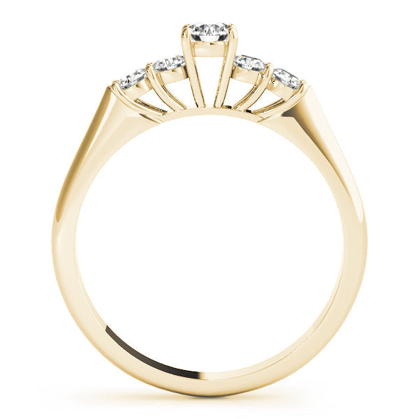 Bespoke Prong-Set Round Diamond Engagement Ring in 10K/14K gold and platinum with certified lab-grown or natural diamonds