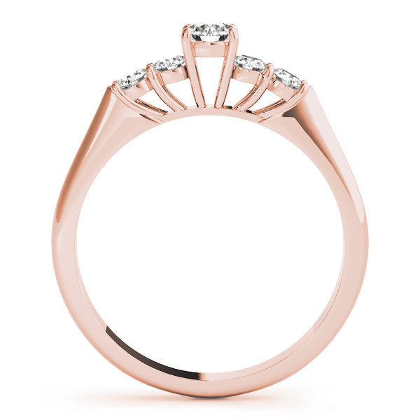 Bespoke Prong-Set Round Diamond Engagement Ring in 10K/14K gold and platinum with certified lab-grown or natural diamonds