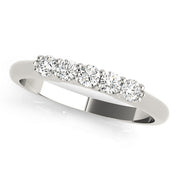 Prong Set Half Eternity Ring in Gold & Platinum