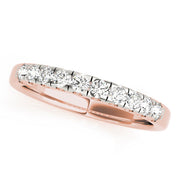 Prong Set Wedding Half Eternity Ring in Gold & Platinum