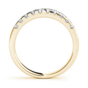 Prong Set Wedding Half Eternity Ring in Gold & Platinum