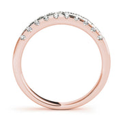 Prong Set Wedding Half Eternity Ring in Gold & Platinum