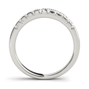 Prong Set Wedding Half Eternity Ring in Gold & Platinum