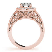 Eternal Halo Round Diamond Engagement Ring in 10K/14K gold and platinum with certified lab-grown or natural diamonds