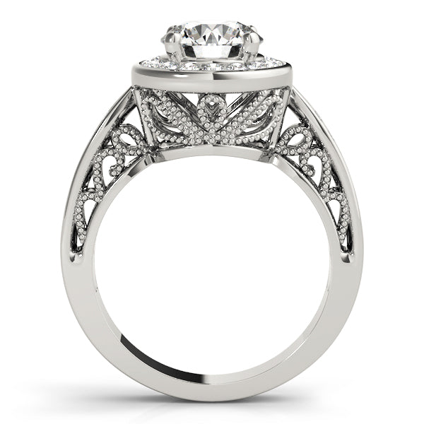 Eternal Halo Round Diamond Engagement Ring in 10K/14K gold and platinum with certified lab-grown or natural diamonds