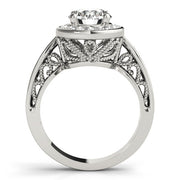 Eternal Halo Round Diamond Engagement Ring in 10K/14K gold and platinum with certified lab-grown or natural diamonds
