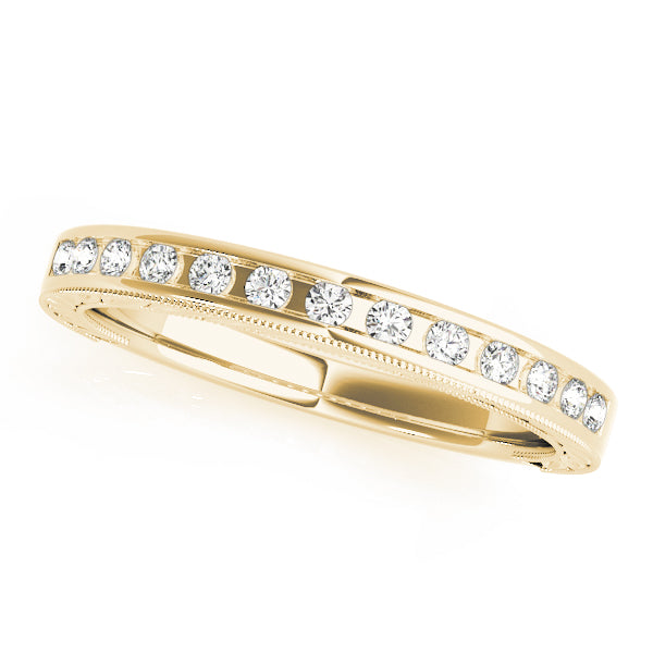 Channel Set Half Eternity Ring in 10K/14K gold and platinum with certified lab-grown or natural diamonds