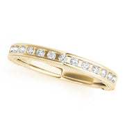 Channel Set Half Eternity Ring in 10K/14K gold and platinum with certified lab-grown or natural diamonds