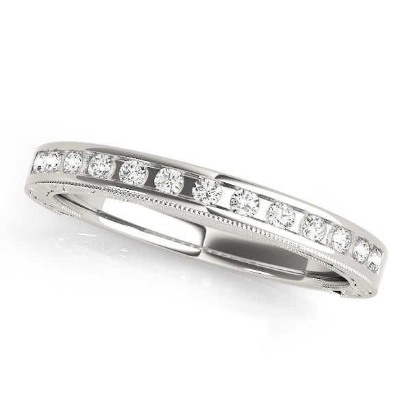 Channel Set Half Eternity Ring in Gold & Platinum