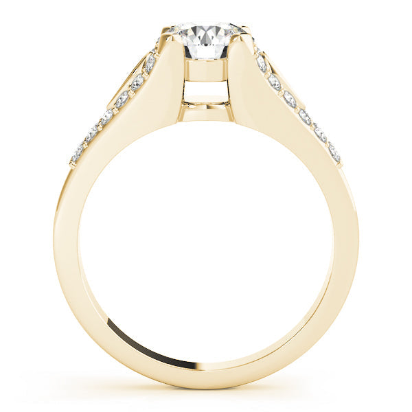 Brilliant Multi-Row Round Diamond Engagement Ring in 10K/14K gold and platinum with certified lab-grown or natural diamonds