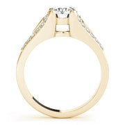 Brilliant Multi-Row Round Diamond Engagement Ring in 10K/14K gold and platinum with certified lab-grown or natural diamonds