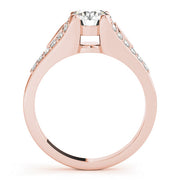 Brilliant Multi-Row Round Diamond Engagement Ring in 10K/14K gold and platinum with certified lab-grown or natural diamonds