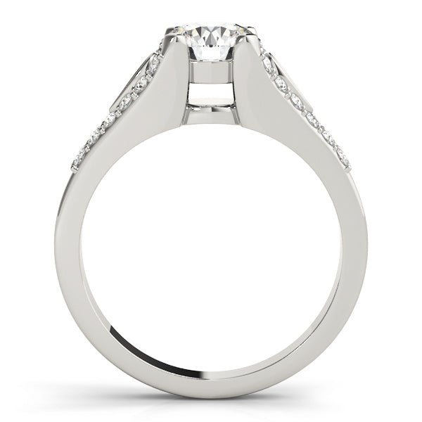 Brilliant Multi-Row Round Diamond Engagement Ring in 10K/14K gold and platinum with certified lab-grown or natural diamonds