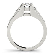 Brilliant Multi-Row Round Diamond Engagement Ring in 10K/14K gold and platinum with certified lab-grown or natural diamonds