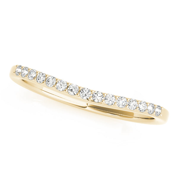 Curved Bands Half Eternity Ring in 10K/14K gold and platinum with certified lab-grown or natural diamonds