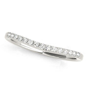 Curved Bands Half Eternity Ring in Gold & Platinum