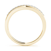 Curved Bands Half Eternity Ring in Gold & Platinum