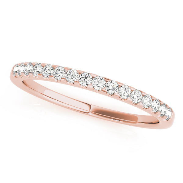 Shared Prong Half Eternity Ring in Gold & Platinum