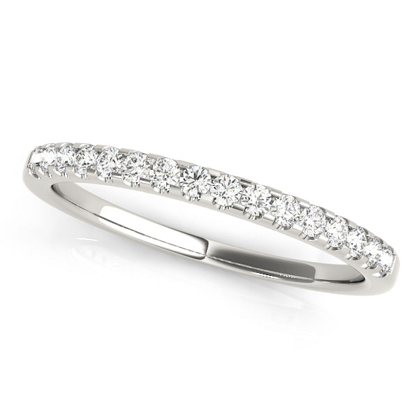 Shared Prong Half Eternity Ring in Gold & Platinum