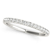 Shared Prong Half Eternity Ring in Gold & Platinum
