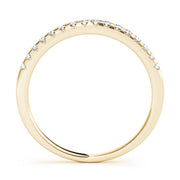Shared Prong Half Eternity Ring in Gold & Platinum