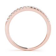 Shared Prong Half Eternity Ring in Gold & Platinum