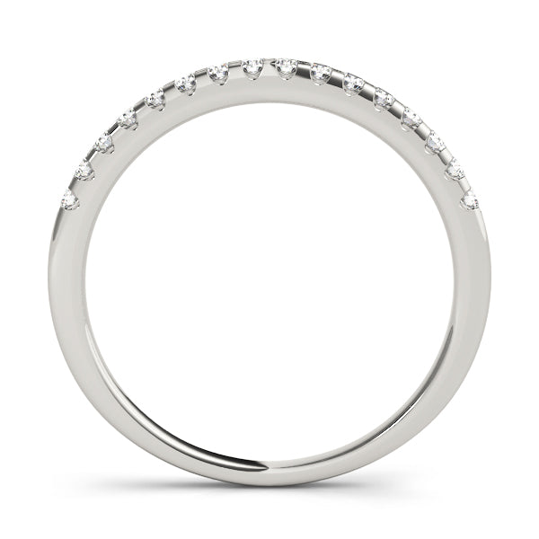 Shared Prong Half Eternity Ring in Gold & Platinum