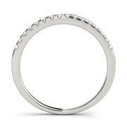 Shared Prong Half Eternity Ring in Gold & Platinum