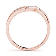 Curved Bands Half Eternity Ring in Gold & Platinum