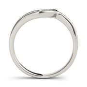Curved Bands Half Eternity Ring in Gold & Platinum