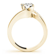 Romantic Bypass Round Diamond Engagement Ring in 10K/14K gold and platinum with certified lab-grown or natural diamonds