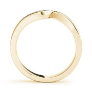 Channel Set Curved Half Eternity Ring in Gold & Platinum