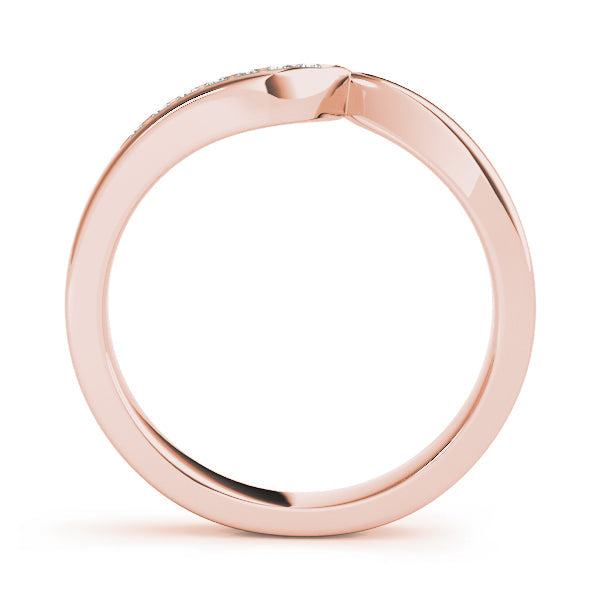 Channel Set Curved Half Eternity Ring in Gold & Platinum