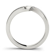 Channel Set Curved Half Eternity Ring in Gold & Platinum