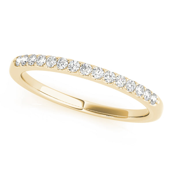 Shared Prong Wedding Half Eternity Ring in 10K/14K gold and platinum with certified lab-grown or natural diamonds