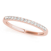 Shared Prong Wedding Half Eternity Ring in Gold & Platinum