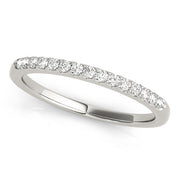 Shared Prong Wedding Half Eternity Ring in Gold & Platinum