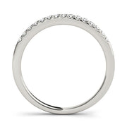 Shared Prong Wedding Half Eternity Ring in Gold & Platinum