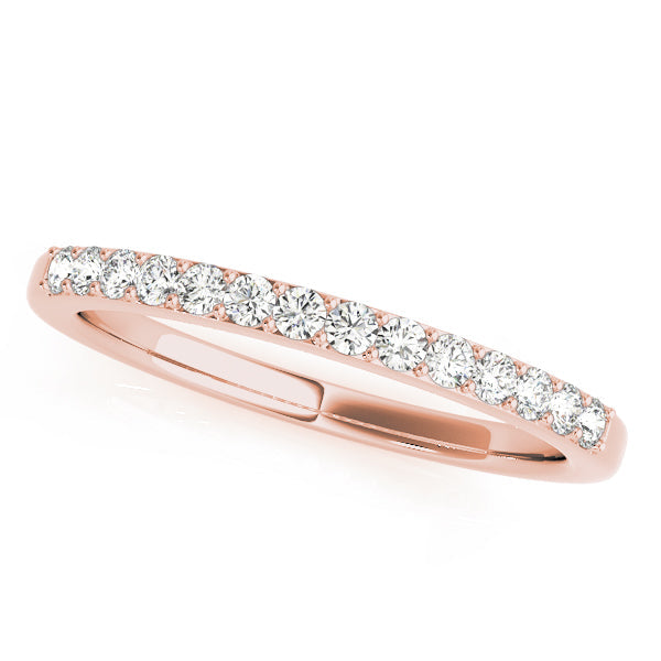 Prong Set Half Eternity Ring in Gold & Platinum